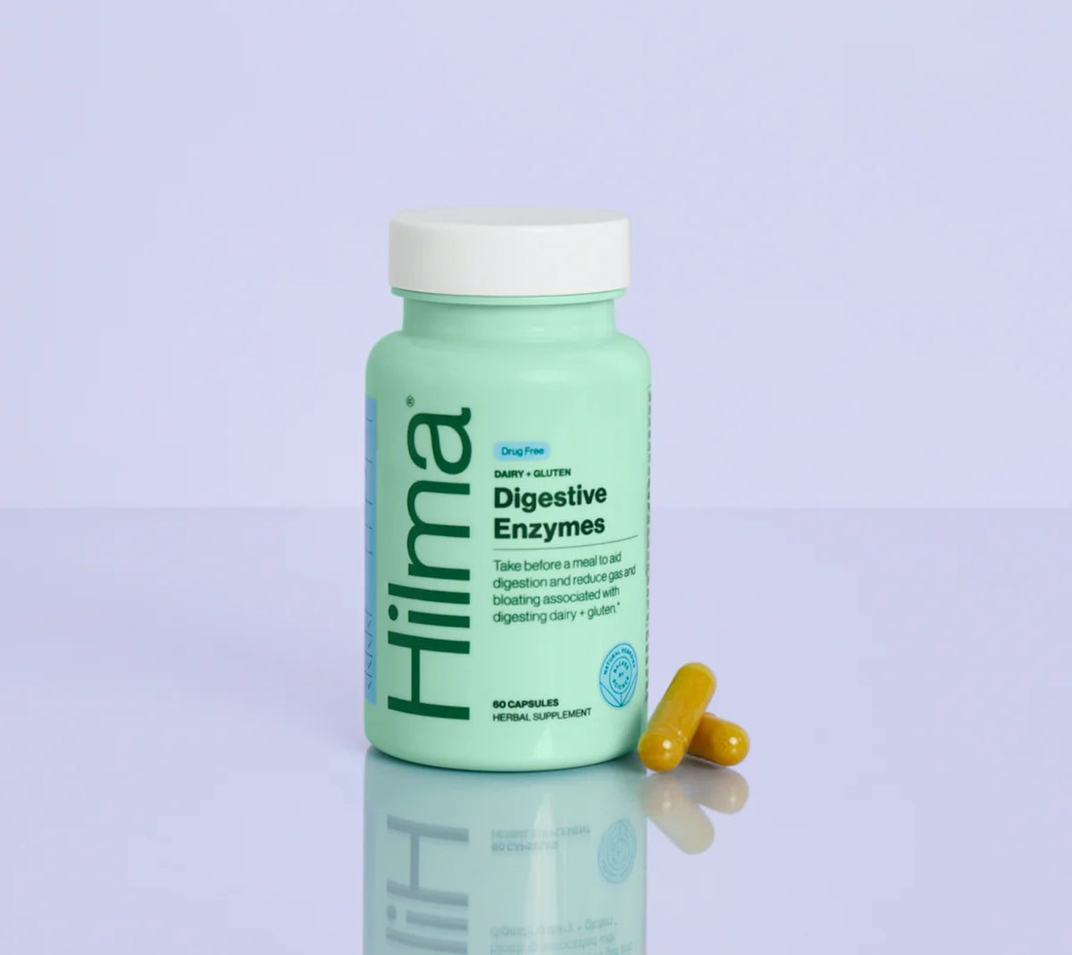All Natural Dairy + Gluten Digestive Enzymes - Drug-Free, Clean Label