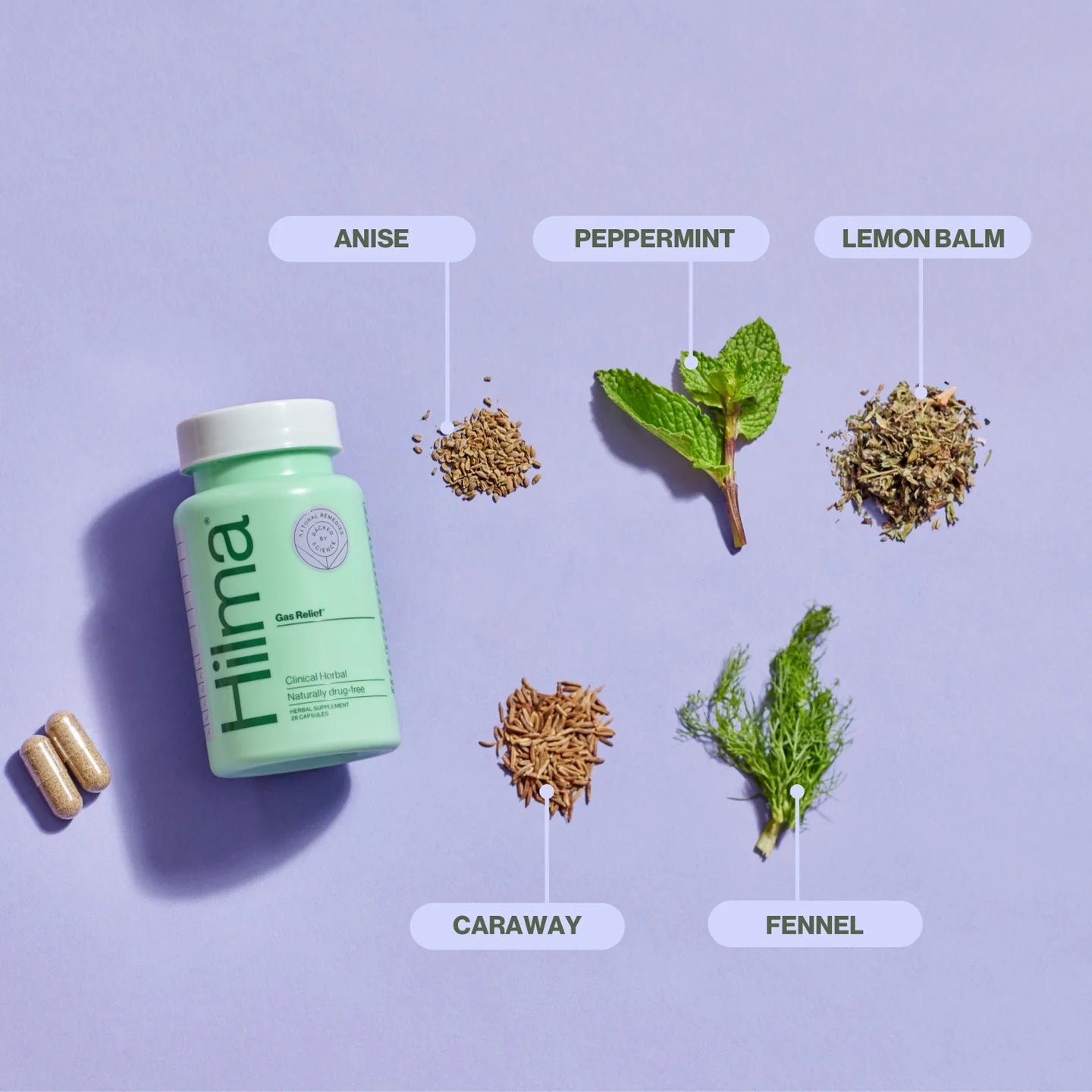 All Natural Gas + Bloat Relief - Drug-Free, Clean Label