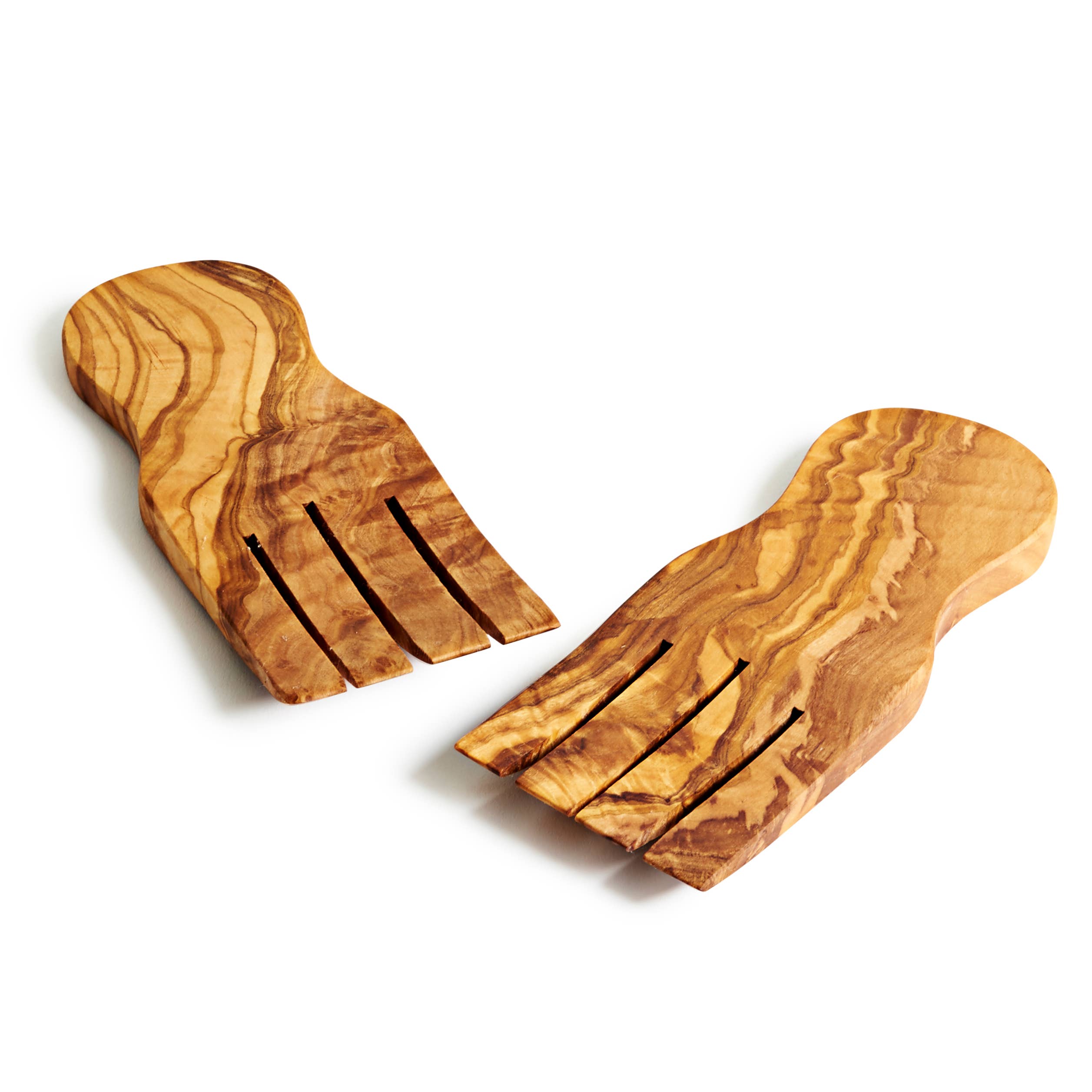 Olive Wood Serving Hands earth + plant