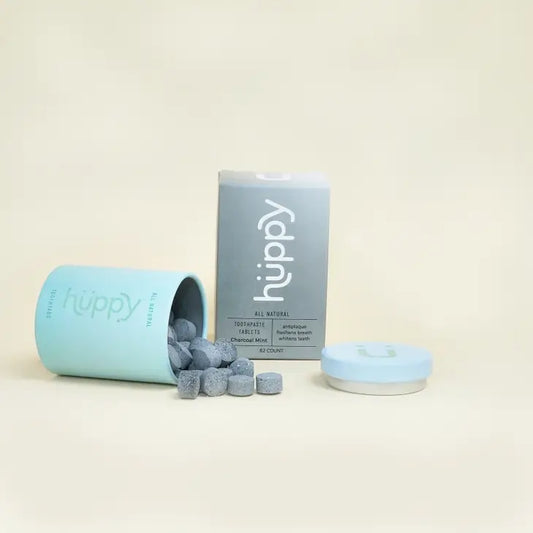 Huppy Toothpaste Tablets - Charcoal Mint