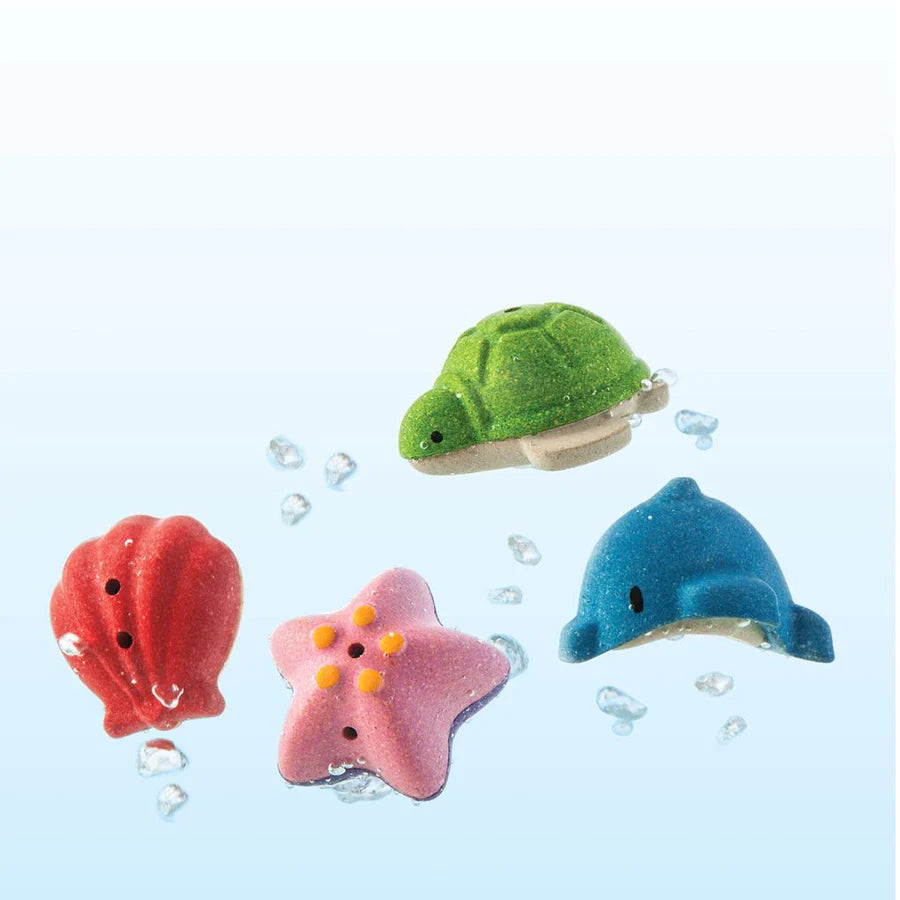 Plan Toys Wooden Sea Life Bath Set