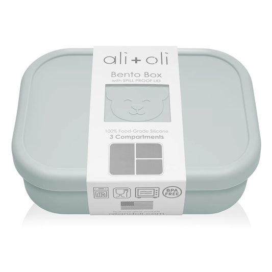 100% BPA Free, Food-Grade Silicone Leakproof Bento Box - Baby Blue