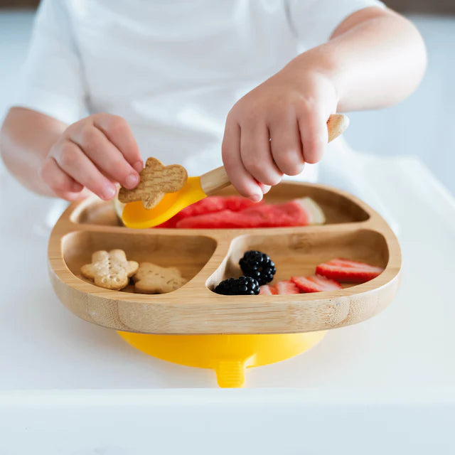 Suction Bamboo Toddler Section Plate