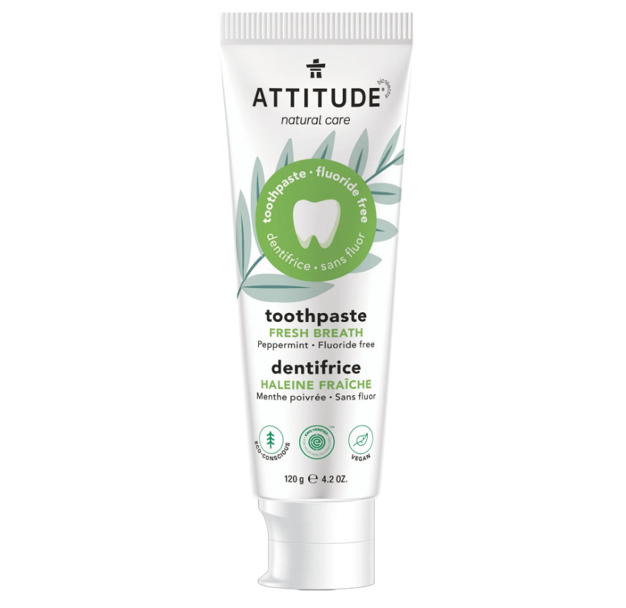 EWG VERIFIED™️ All Natural Fluoride Free Adult Toothpaste - Attitude