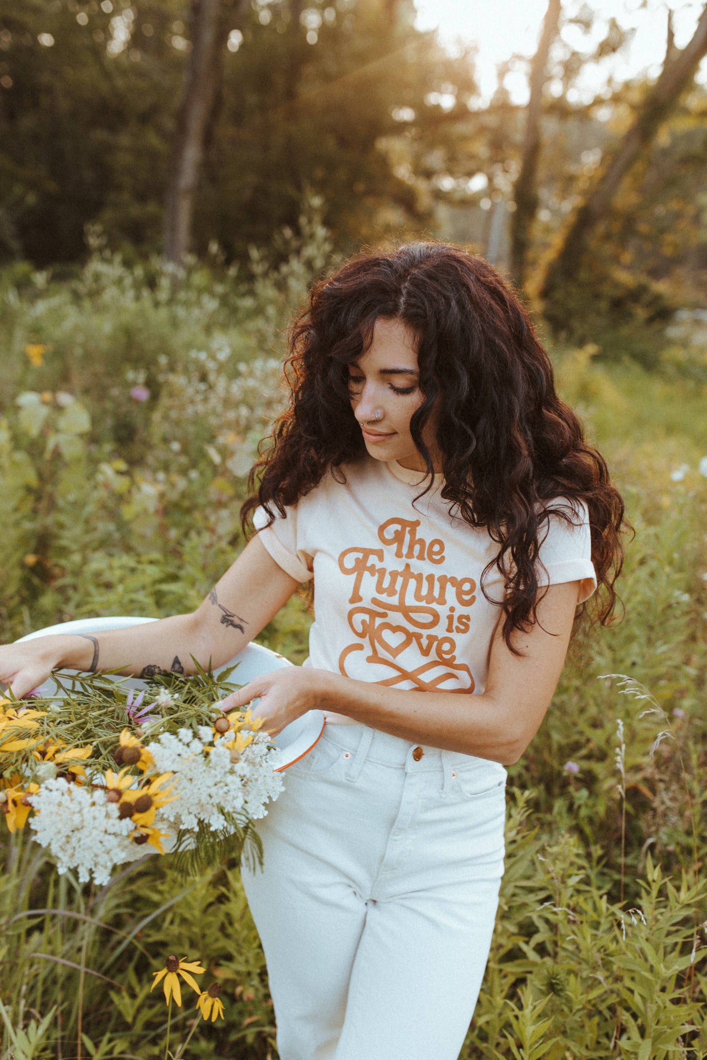The Future is Love, Women's Organic Cotton Graphic T-Shirt