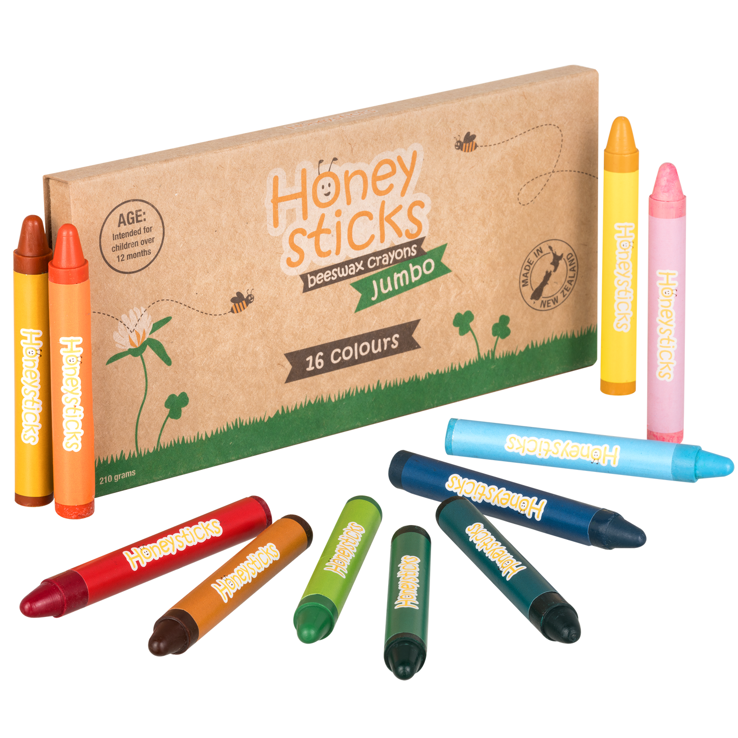 Honeysticks Beeswax Natural Crayones - Jumbo